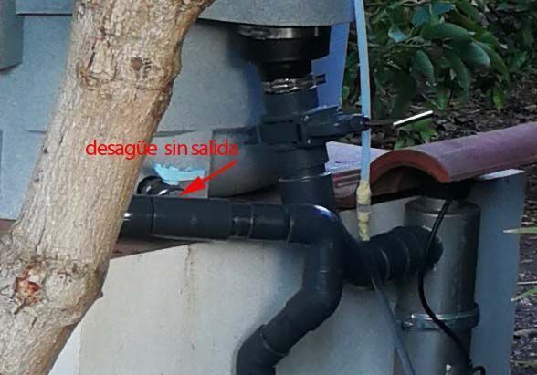 Como no hacer un estanque 5 Desague sin salida