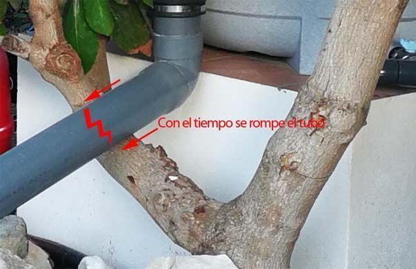 Como no hacer un estanque 3 Tubo en tension en salida del filtro